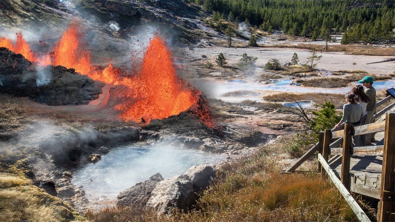 Tremor Creating Ravine Terrifying!! Huge tremors in Yellowstone create huge Lava cracks - YouTube