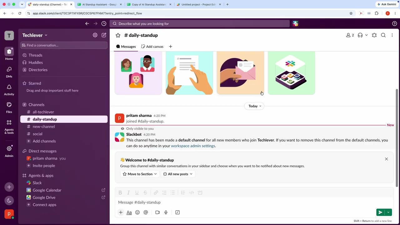 AI Standup Assistant for Slack (100% Free with Google Sheets + Apps Script + Gemini)