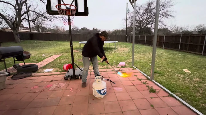 FLAME THROWER!!!  Propane torch Quanie weed control. THE BEST!! #fire #flame #blue