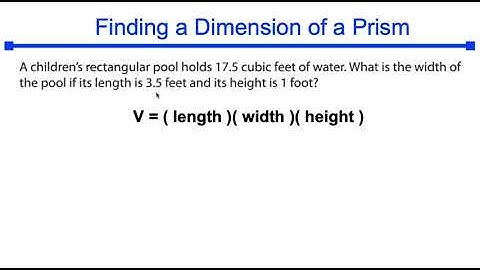 Finding a Dimension of a Rectangular Prism