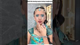 Princess Jasmine Makeup Transformation 😍✨ #makeup #shorts