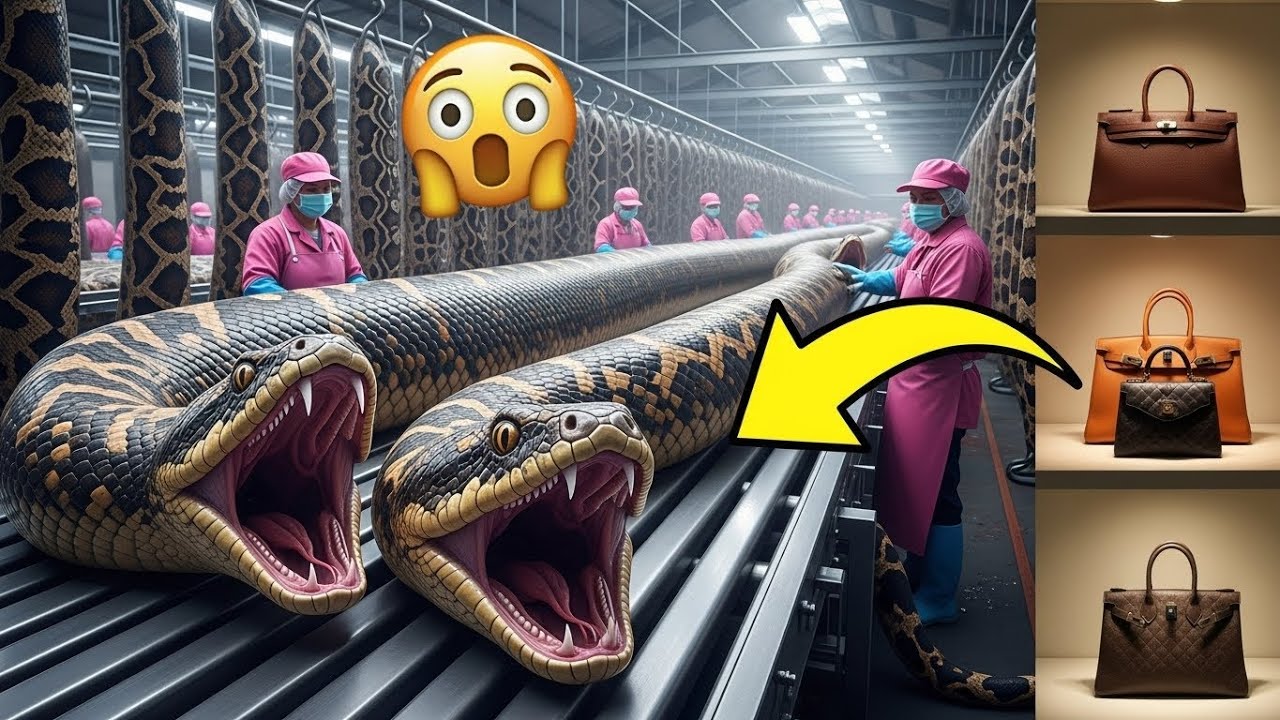 Inside the luxury bags factory | from jungles to luxury bags | snakes are used to make luxury bags