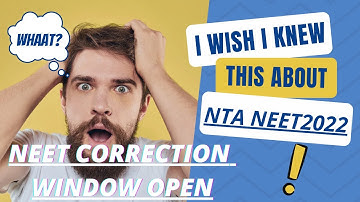 NEET correction window open| how to do correction| Correction procedure neet | NEET2022 Correction