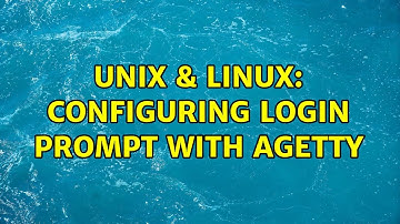 Unix & Linux: Configuring Login Prompt with agetty