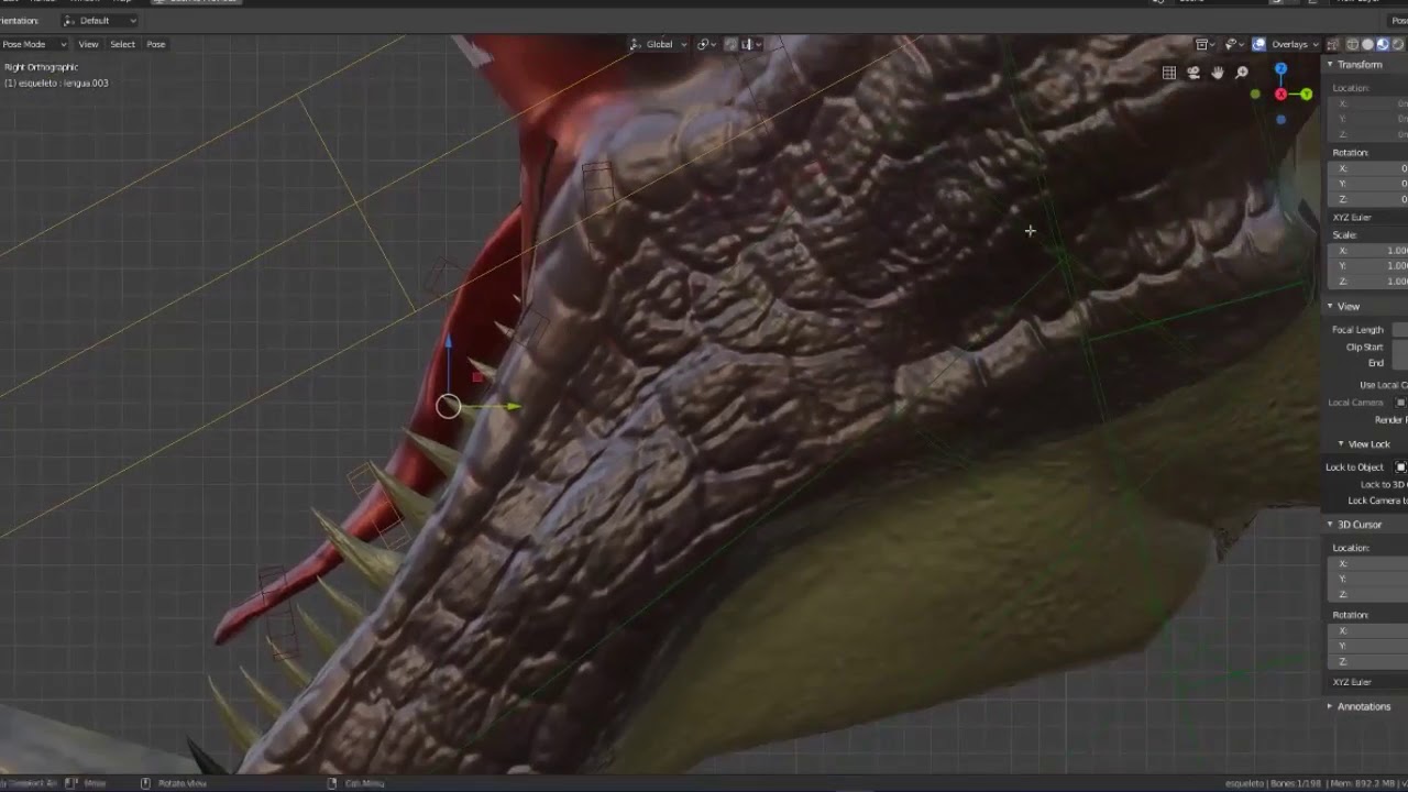 Blender Dragon rig test YouTube