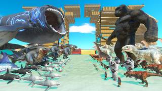 Bloop vs King Kong | Sea Monsters vs Mutant Primates & Dinosaurs - Animal Revolt Battle Simulator