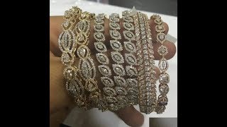 Antique Gold With Diamond Bangles||new Antique Gold With Diamond Bangles