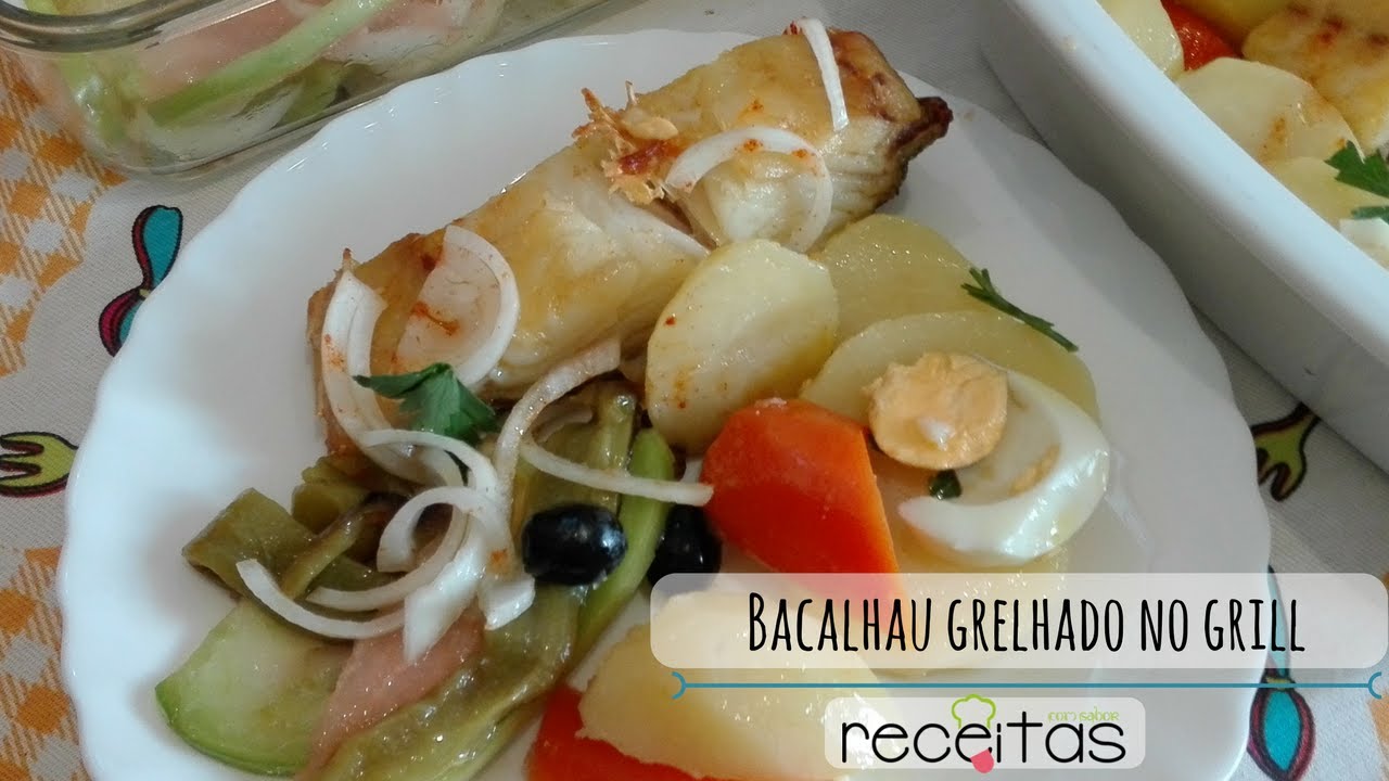 Bacalhau grelhado no grill YouTube
