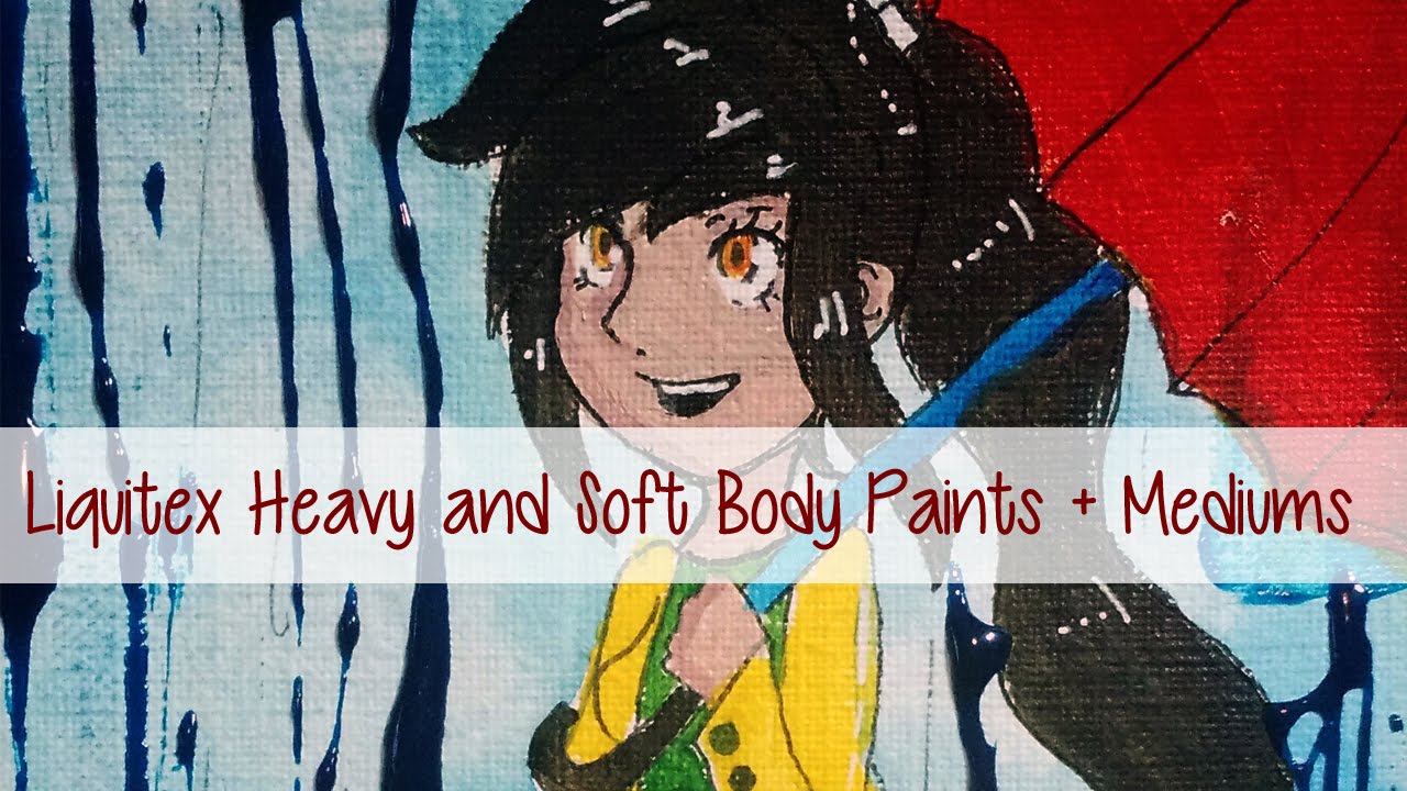 Liquitex Soft Body Acrylic Vs Heavy Body - see the difference