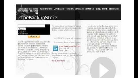The backup store - xbox 360 backups