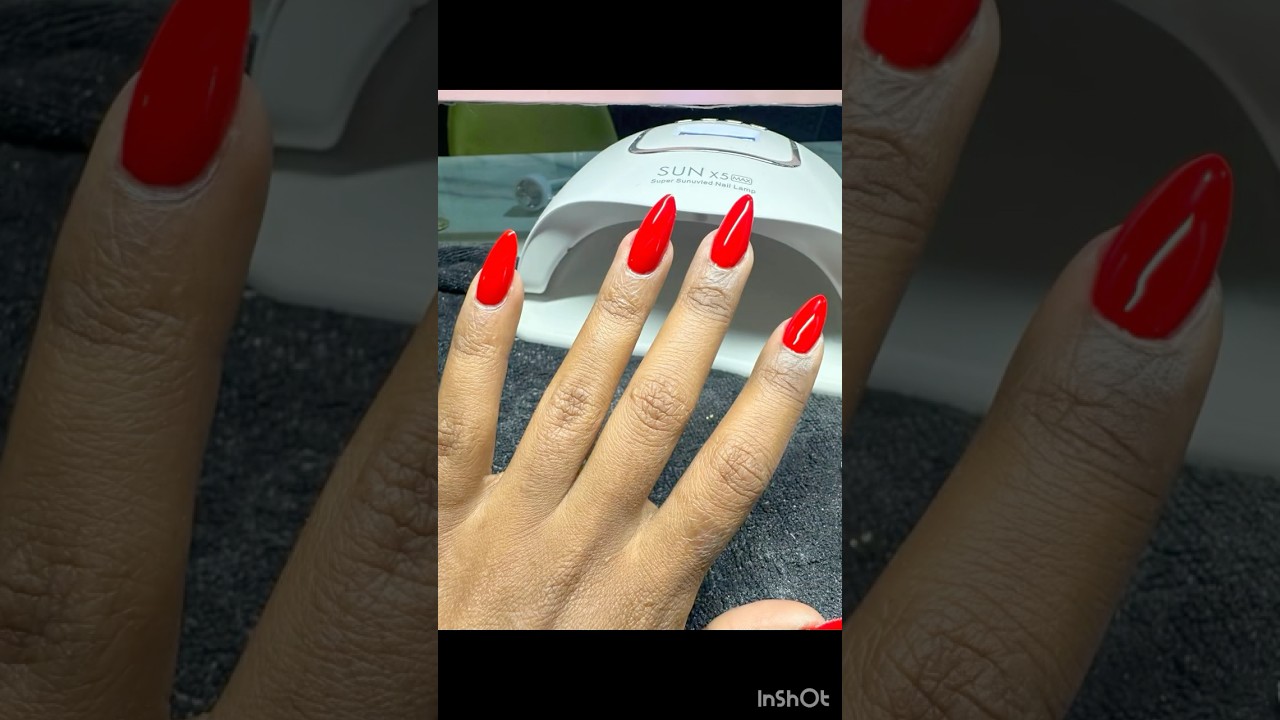 Gel X application&hellip; #red #nails #gelxnails