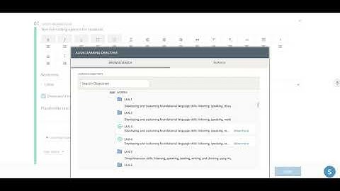 Add ELA Learning Objectives to an Assessment in Schoology