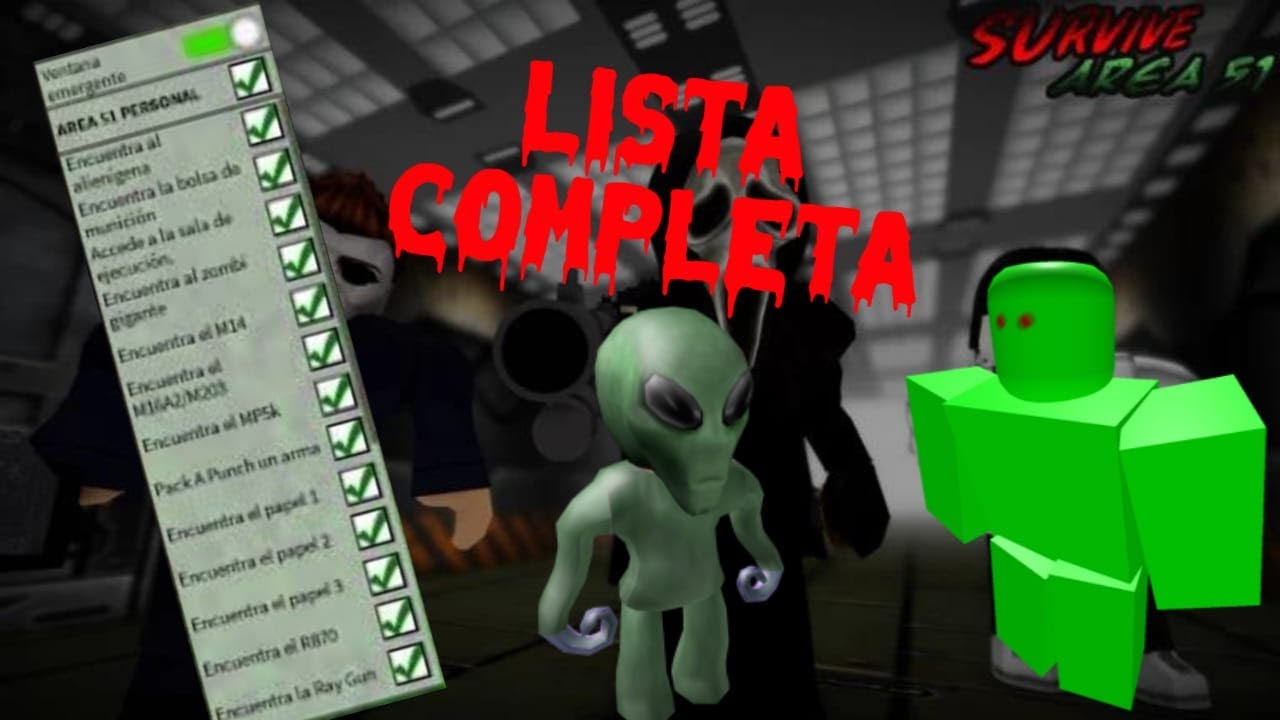 ¿Cómo completar la lista del AREA 51 en Roblox? ROBLOX - YouTube