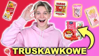 TESTUJĘ TYLKO TRUSKAWKOWE SŁODYCZE 😱🍓 | Dominik Rupiński