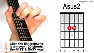 How to play Asus2 - Suspended Guitar Chords Lesson