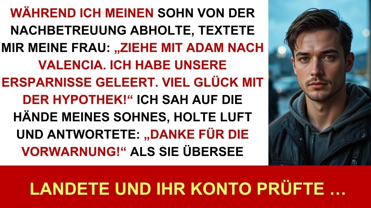 Frau verschwand mit Liebhaber nach Valencia—räumte Ersparnisse, während ich unseren Sohn abholte