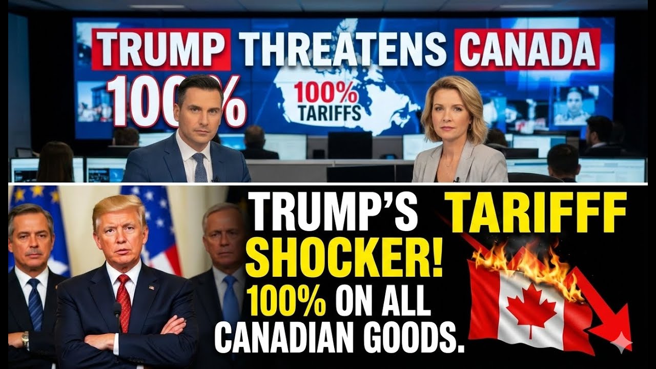 Trump threatens to impose 100% tariffs on all Canadian goods! 
