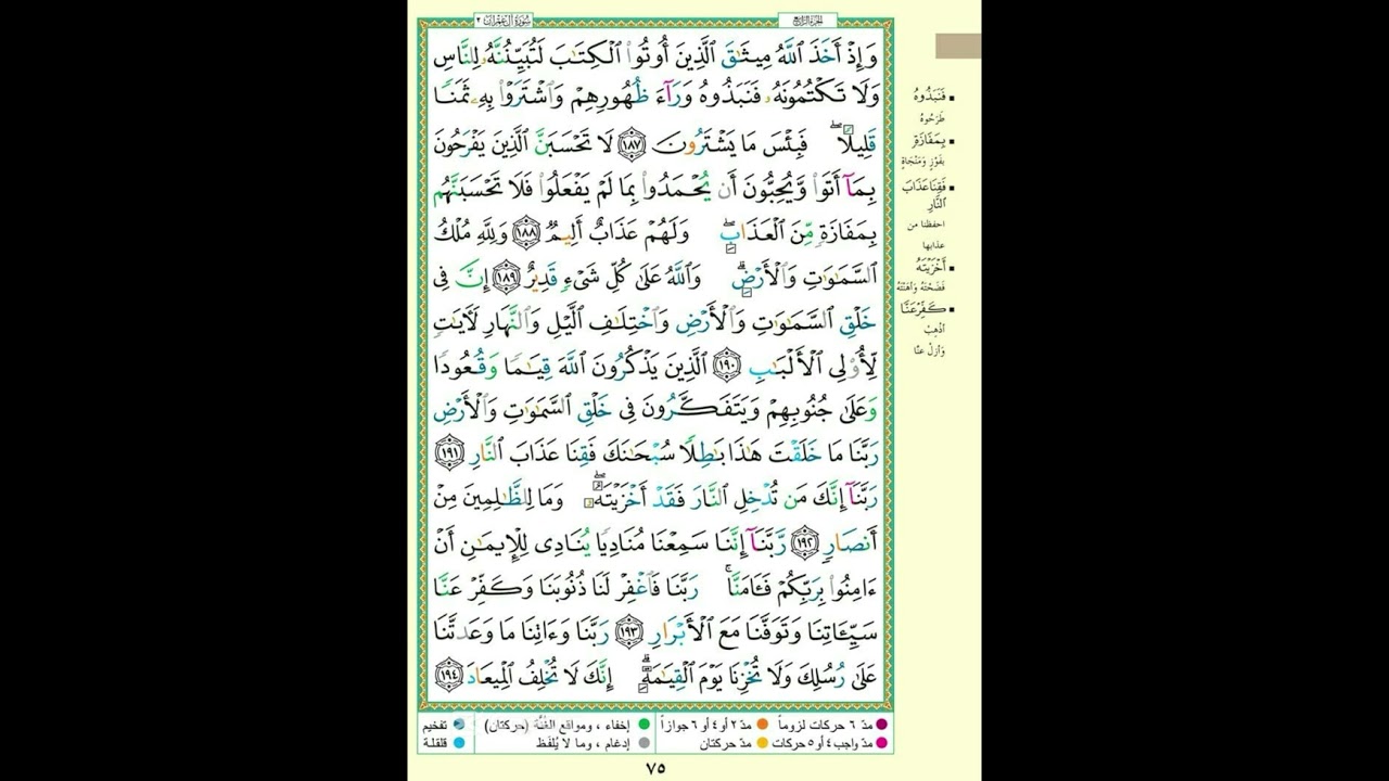 ال عمران الصفحة 75|وإذ أخذ الله ميثاق الذين أوتوا الكتاب| الاية مكررة 5 مرات بصوت الحصرى