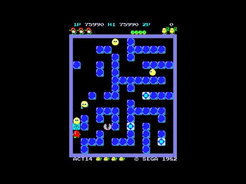 Pengo [Arcade Longplay] (1982) Sega {set 1 rev C}