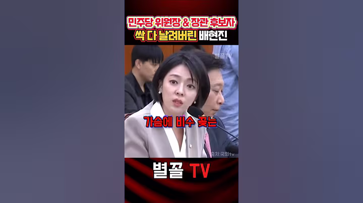 팩트로 위원장&후보자 일타쌍피로 잡는 배현진 #배현진 #청문회 #국민의힘 #정치 #보수