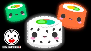 Baby Sensory - Disco Glow Sushi - Fun High Contrast Animation to Entertain Baby by Tiny Adventures TV 10,314,959 views 3 years ago 30 minutes