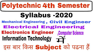 4th Semester syllabus according to BTEUP