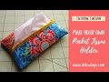 Make a Homemade Decorative Pocket Tissue Holder  DIY Sewing Project to Store Travel Tissues