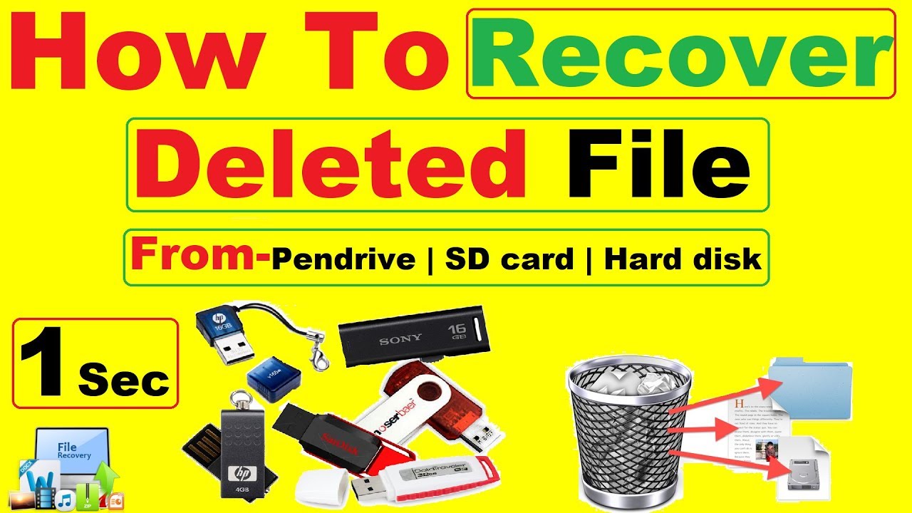 How To Recover Deleted Data From Pendrive SD Card Hard Disk YouTube