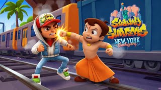 Subway Surfers New York Vs Chhota Bheem Adventure Run | Ultimate Battle Comparison screenshot 1