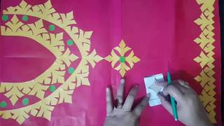 DESIGN //cloth design//cutting//APLIC WORK // NECK // BORDER // COMPLETE CUTTING TUTORIAL//