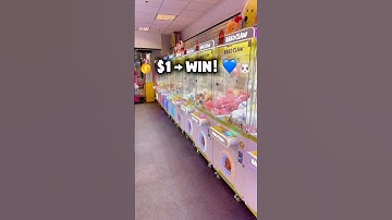 $1 TRY → RARE BLUE LABUBU WIN! 🐰💙 CRAZY CLAW MACHINE MAGIC!