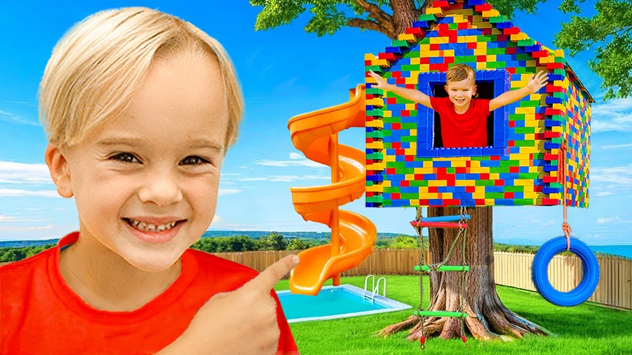 Kids built a Lego Tree House!