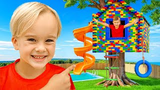 Kids built a Lego Tree House!