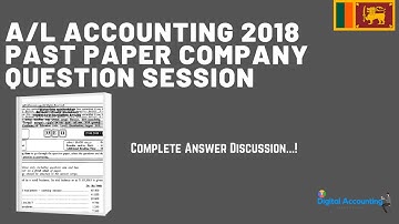a/l accounting past papers - 2018 a/l accounting paper Company  Question