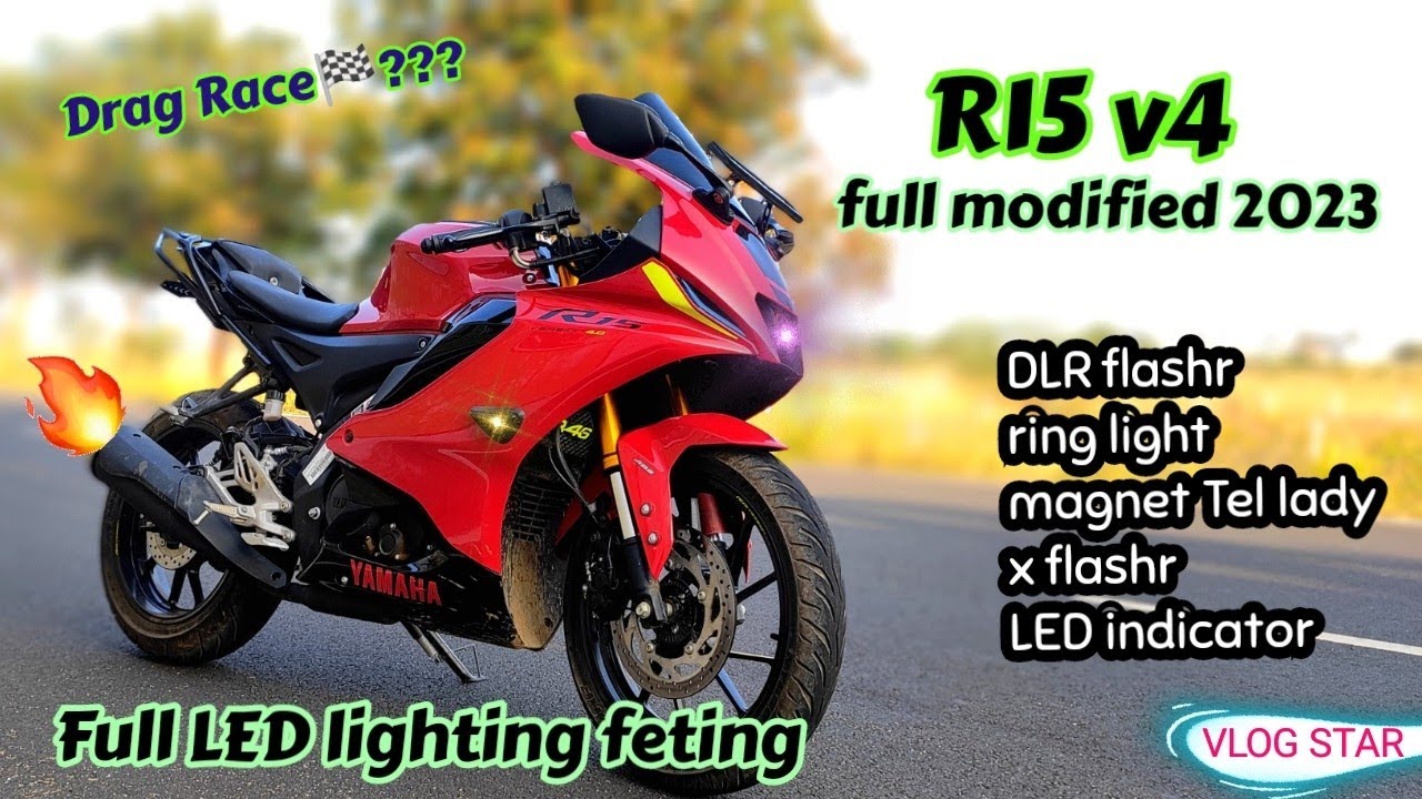 Yamaha R15 v4 modification 🤩 R15V4 full modified tamil /👿 Drag Race ?✌️