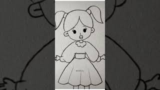 Cute Girl Drawing for Beginners | Easy Pencil Sketch Tutorial
