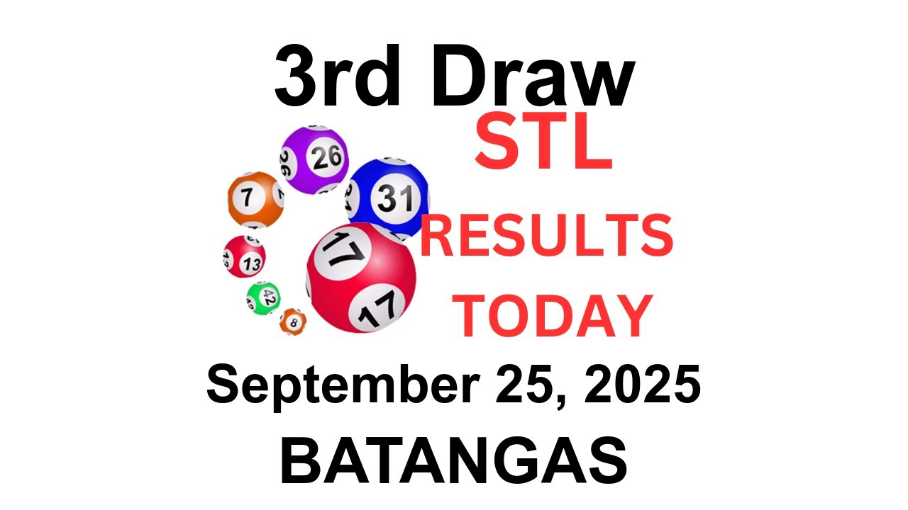 STL BATANGAS Results Today - 3rd Draw  September 25, 2025