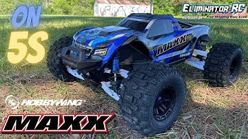 Traxxas Maxx V2 running on a Hobbywing Max 8/2200kv 5S!