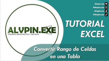 Tutorial Convertir Un Rango de Celdas en Una Tabla En Excel