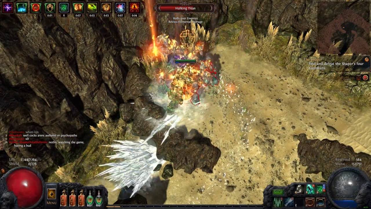 Path of exile Beserker AFK Build Eye of innocence & Seventh Sun