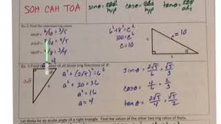 Trig Ratio Notes