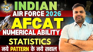 AFCAT 2026 | Statistics | New Pattern PYQs|afcat previous year questions with solutions