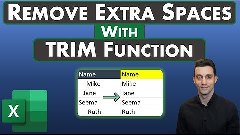 Excel Tips - Removes Extra Spaces | TRIM Function