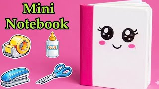 How to make DIY Mini Notebook📔 / Cute Hello Kitty Paper Notebook No glue Craftj Easy School Craft🎀