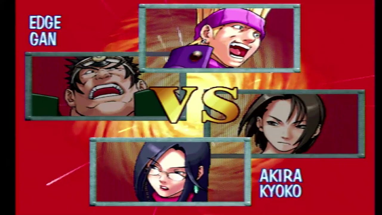 Rival Schools(PS1)-Edge/Gan vs Kyoko/Akira(Unmasked)