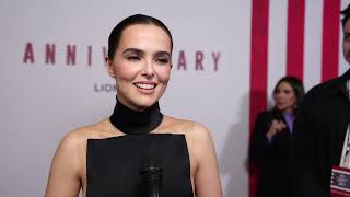 Zoey Deutch Interview At The Anniversary Movie Premiere Red Carpet Event In New York City