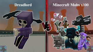 Mob Battle, Dreadlord vs Every 100 Minecraft Mobs