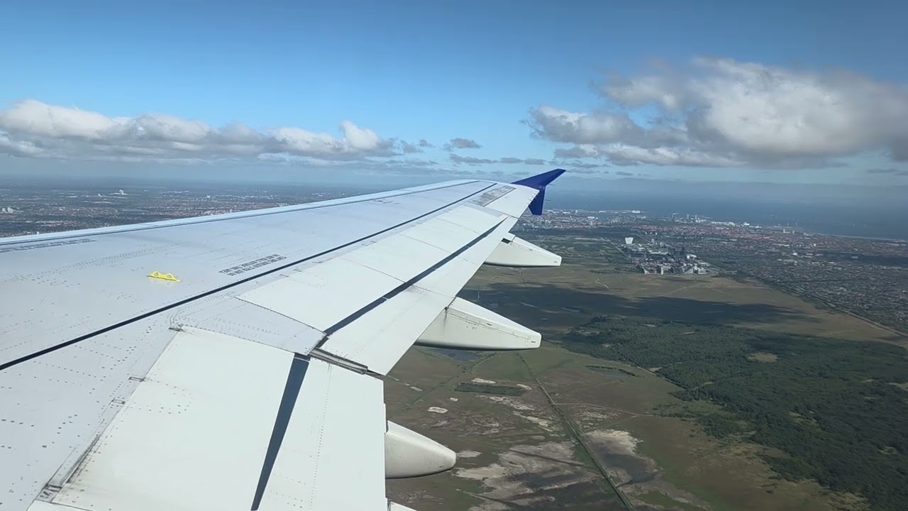 SAS A320 Takeoff From Copenhagen Airport runway 22R