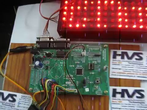 GSM and ARM 7 LPC2148 based LED scrolling notice board - YouTube