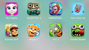 Temple Run 2,Oddbods,hank,Angela,Tom Up,Ginger 2,Zombie Tsunami,Ginger,Subway Surf